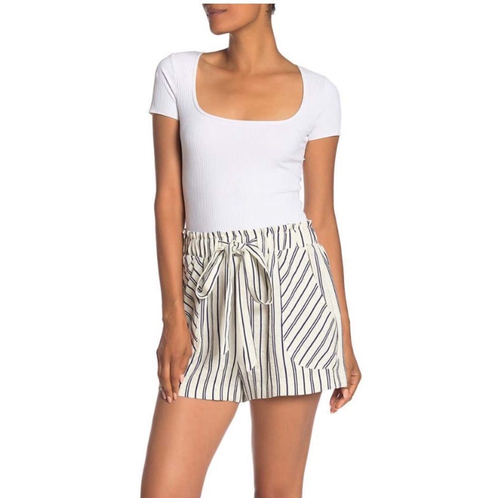 NWT Milly Kori Linen Blend Tie Shorts
